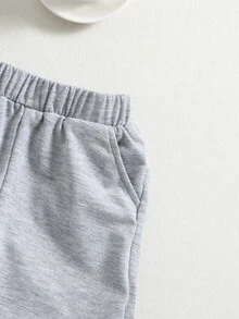 Toddler Boys Striped Tee & Track Shorts - Multicolor - View 7