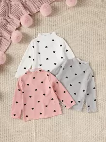 Tops em bé Xù nhỏ Tim Tất cả trên in - Nhiều màu - Xem 1