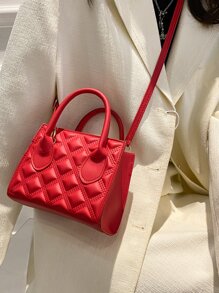 Mini Crocodile Pattern Plaid Handbag