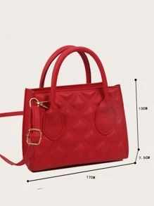 Mini Crocodile Pattern Plaid Handbag