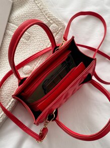 Mini Crocodile Pattern Plaid Handbag