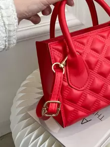 Mini Crocodile Pattern Plaid Handbag