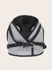 1pc Cartoon Paw Print Pet Harness - Black - View 3