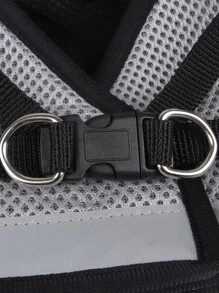 1pc Cartoon Paw Print Pet Harness - Black - View 7