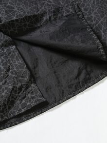 Manfinity Hombres Camisa con estampado con botón delantero - Negro - Ver 7