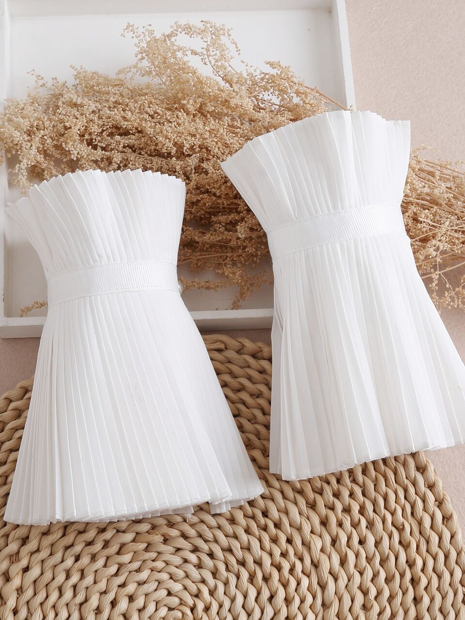 2pcs Faux Pearl Decor Fake Cuff,Travel,Festival,Gloves,Party