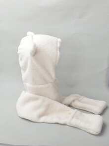 Sombrero con dibujos animados con diseño de oreja mullido - Blanco - Ver 2