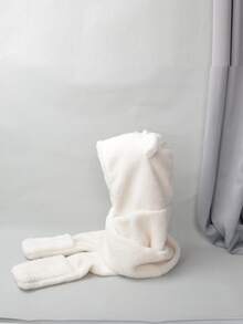 Sombrero con dibujos animados con diseño de oreja mullido - Blanco - Ver 3