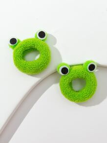 2 chiếc cà vạt tóc thiết kế ếch - màu xanh lá - Xem 2