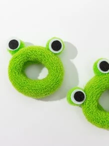 2 chiếc cà vạt tóc thiết kế ếch - màu xanh lá - Xem 3