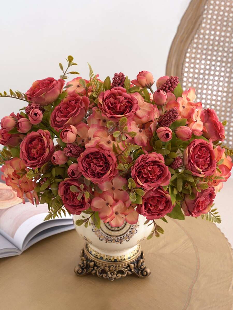 1 Bó hoa cẩm tú cầu bằng lụa mẫu đơn 7 đầu nhân tạo, Chất liệu hoa cầm cho cô dâu, Nhà, Phòng ăn, Trang trí bình hoa, Trang trí đám cưới, Trang trí tường nền, Xe cưới hoa với chất liệu vòng hoa DIY, Tấm lót cửa, Chất liệu hoa, Quà tặng ngày lễ tình nhân, Trang trí mùa thu - Nhiều màu - Xem 1