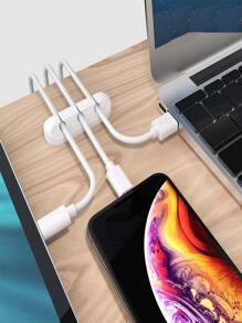 2 Cái Cáp Màu Trắng Kẹp Dây, Quản Lý Cáp Cáp USB Kẹp Dây Nguồn, Trình Tổ Chức Cáp Cho Xe Hơi Gia Đình Và Văn Phòng - trắng - Xem 5