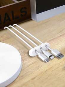2 Cái Cáp Màu Trắng Kẹp Dây, Quản Lý Cáp Cáp USB Kẹp Dây Nguồn, Trình Tổ Chức Cáp Cho Xe Hơi Gia Đình Và Văn Phòng - trắng - Xem 6