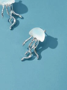 水母耳釘 - 彩色 - 查看 3