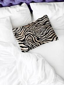 1 Vỏ gối/vỏ gối thắt lưng bằng vải nhung in họa tiết ngựa vằn, không có ruột (Mua bản quyền, không bao gồm ruột gối) - Nhiều màu - Xem 6