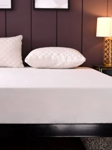 1 Đồng Màu Chống Thấm Nước Trang Bị Tấm, Chăn Sợi Nhỏ Cho Phòng Ngủ, Đôi/Đầy Đủ/Nữ Hoàng/Vua - trắng - Xem 6