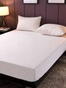 1 Đồng Màu Chống Thấm Nước Trang Bị Tấm, Chăn Sợi Nhỏ Cho Phòng Ngủ, Đôi/Đầy Đủ/Nữ Hoàng/Vua - trắng - Xem 7