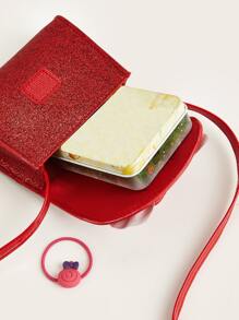 1 chiếc túi đeo chéo mini hình bướm đính sequin đáng yêu cho bé gái, ví đựng tiền xu nhỏ xinh, túi đeo chéo mini thời trang dễ phối với trang phục và phụ kiện. - Đỏ - Xem 9