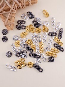 50 件 Y2K 美学链条形美甲装饰 DIY 指甲饰 指甲宝石 美甲用品 指甲 - 彩色 - 查看 2