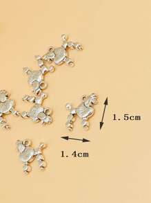 12pcs Cartoon Sheep DIY Pendant - Silver - View 3