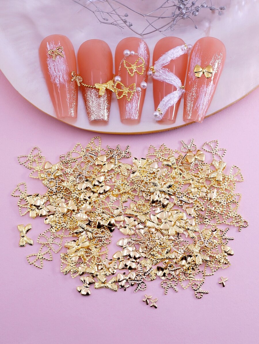 1入組混合造型美甲飾品 - 金色 - 查看 1
