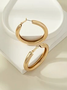 bông tai vòng tối giản - Vàng - Xem 5