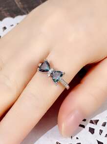 Máy Tính Quyến Rũ Nhiều Màu Đính Đá Cubic Zirconia Nhẫn Nữ Cho Lễ Tình Nhân Tặng Cưới Trang Sức - Nhiều màu - Xem 3