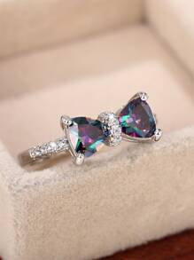 Máy Tính Quyến Rũ Nhiều Màu Đính Đá Cubic Zirconia Nhẫn Nữ Cho Lễ Tình Nhân Tặng Cưới Trang Sức - Nhiều màu - Xem 6