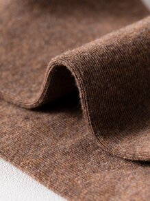 6双男士纯色中筒袜，秋季袜子 - 彩色 - 查看 4