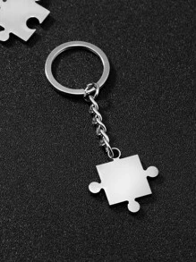 Móc khóa quyến rũ đường phố 2 chiếc - Bạc - Xem 4