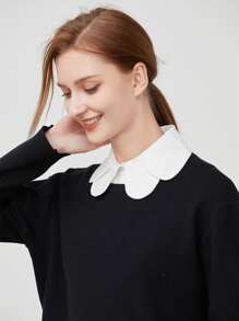 前紐扣假領子 - 白色 - 查看 4