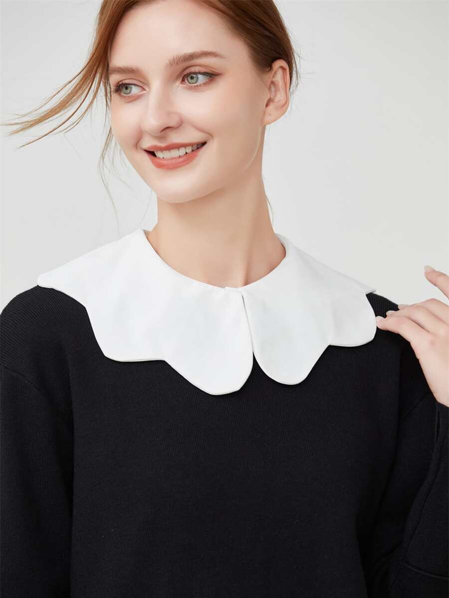 Cổ áo trang trí sò điệp Dickey - trắng - Xem 1