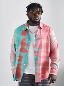 Manfinity Men Plus Tie Dye Shirt - Multicolor - View 3