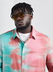 Manfinity Men Plus Tie Dye Shirt - Multicolor - View 5