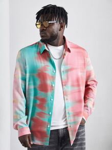 Manfinity Men Plus Tie Dye Shirt - Multicolor - View 6