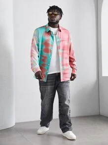 Manfinity Men Plus Tie Dye Shirt - Multicolor - View 7