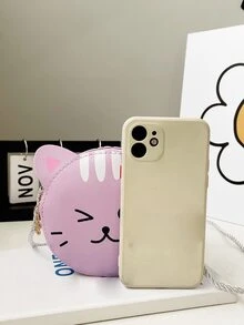 女孩卡通貓設計異形包 - 紫色 - 查看 4