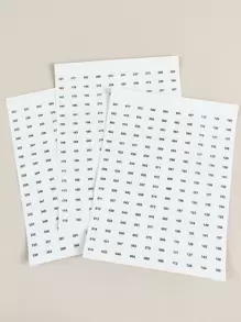 3sheets Number Pattern Nail Art Sticker Nail Stickers DIY Nails Nail Supplies - Black - View 2