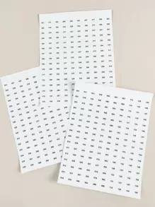 3sheets Number Pattern Nail Art Sticker Nail Stickers DIY Nails Nail Supplies - Black - View 5