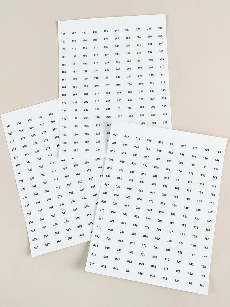 3sheets Number Pattern Nail Art Sticker Nail Stickers DIY Nails Nail Supplies - Black - View 5