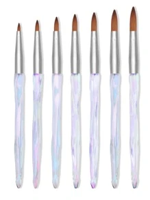 Nail Art Brush Set,Nail Drawing Pen,5PCS Crystal Handle Nail Art Pen Brush,Nail Design Brush,Painting Drawing Nail Tools,For Home Use and Professional Nail Salon - Multicolor - View 4