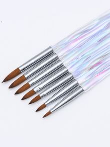 Nail Art Brush Set,Nail Drawing Pen,5PCS Crystal Handle Nail Art Pen Brush,Nail Design Brush,Painting Drawing Nail Tools,For Home Use and Professional Nail Salon - Multicolor - View 2