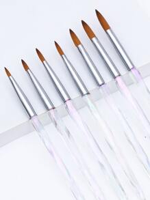 Nail Art Brush Set,Nail Drawing Pen,5PCS Crystal Handle Nail Art Pen Brush,Nail Design Brush,Painting Drawing Nail Tools,For Home Use and Professional Nail Salon - Multicolor - View 6