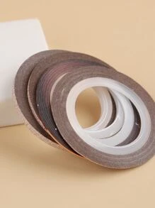 FULL BEAUTY 4rolls Glitter Nail Art Striping Sticker - Rose Gold - View 5