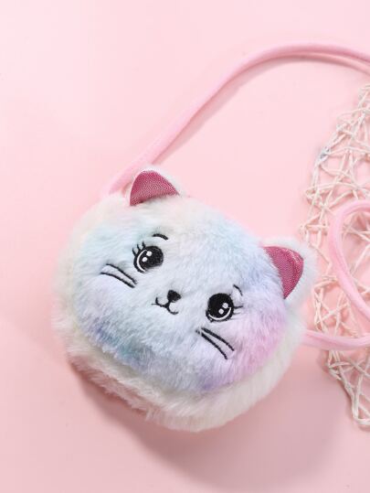 Plush Cat Sling Bag (Tie-Dye Placement Random)