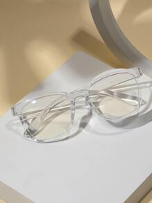 透明镜框女士时尚设计眼镜 - 無色 - 查看 2