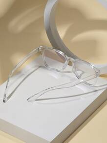透明镜框女士时尚设计眼镜 - 無色 - 查看 3