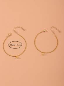 2入組情侶磁性極簡手環 - 金黃色 - 查看 3