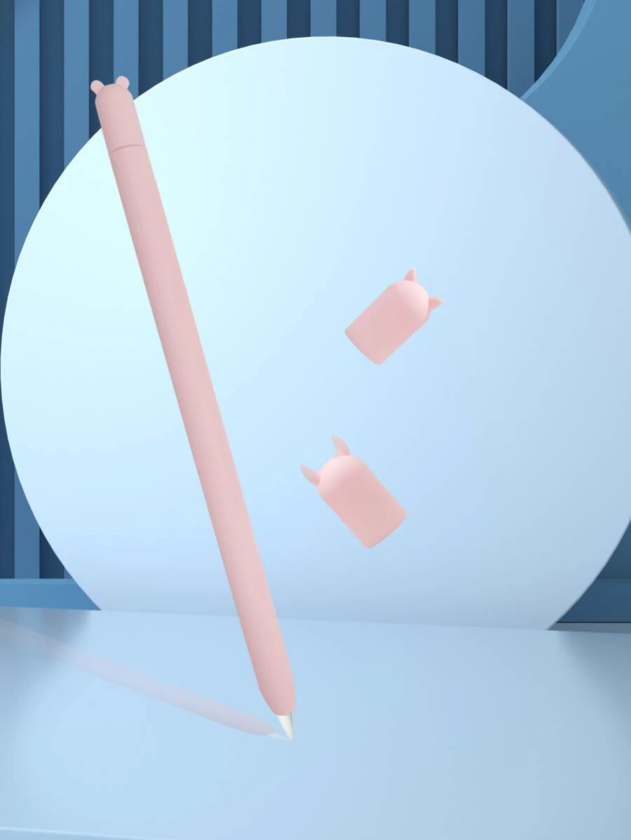 素色觸控筆套適用於Apple Pencil1周歲 - 粉色 - 查看 1