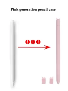 素色觸控筆套適用於Apple Pencil1周歲 - 粉色 - 查看 3